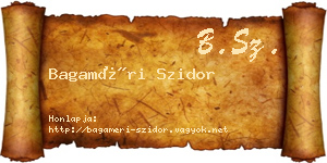 Bagaméri Szidor névjegykártya